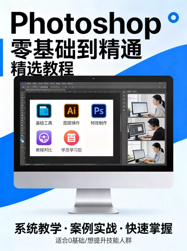 【pe01】Photoshop 零基础到精通 初 ， 中 ， 高三套精品视频教程-轻云集